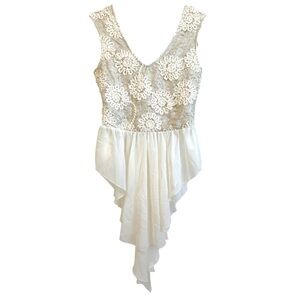 Easel Shirt Women Large Cream Lagenlook Whimsigoth Fairy Medieval Princess LOTR